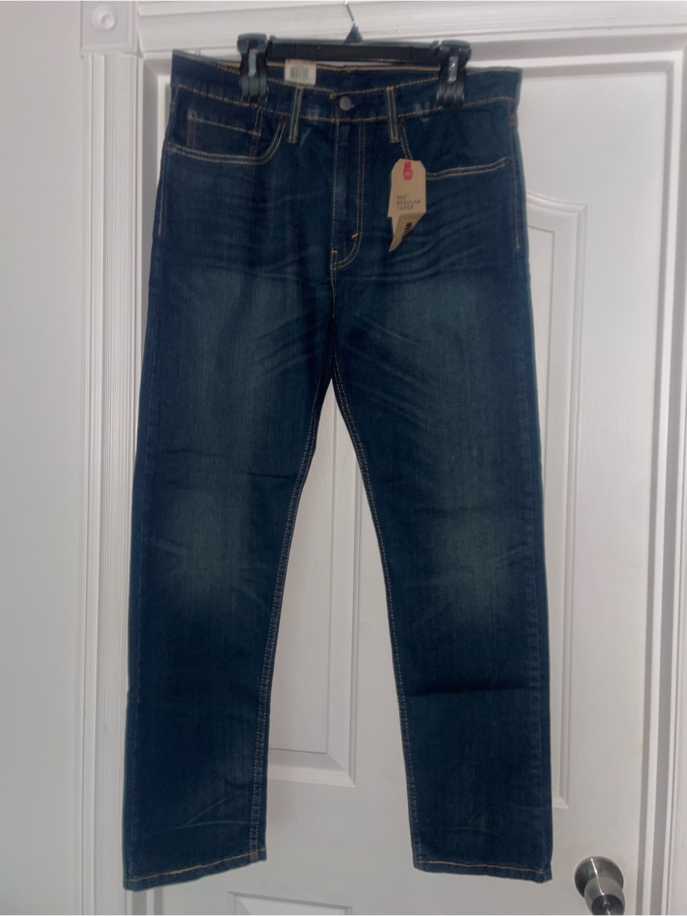 Levi's 502 Regular Taper Men’s Dark Blue Jeans Sz 34x32 NWT